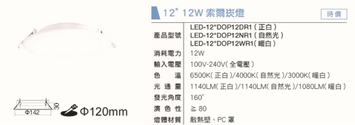 LED 12DOP12DR1